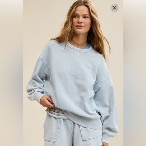 Aerie Go-To Sweatshirt Large Cloud Wash - NWT